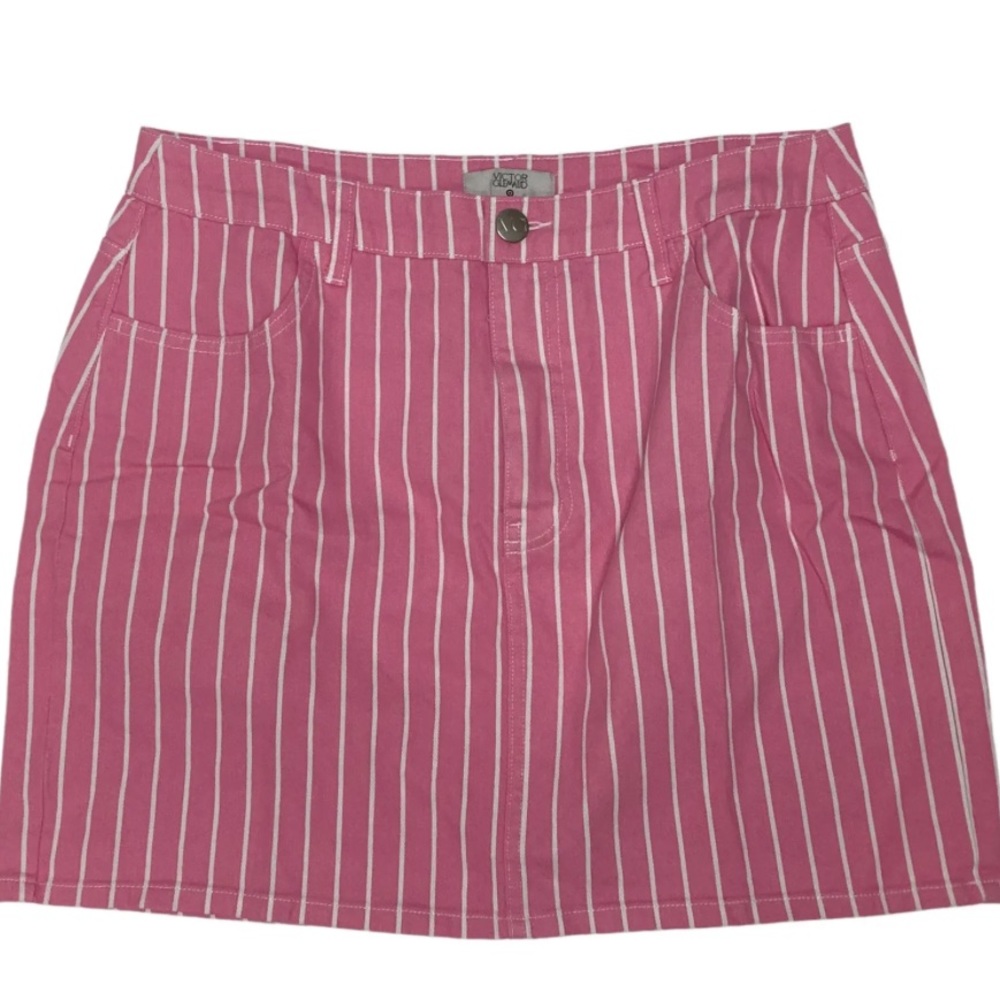 Women’s Mini Jean Skirt Victor Glemaud x Target. Color Aurora Pink/ Cloud 6